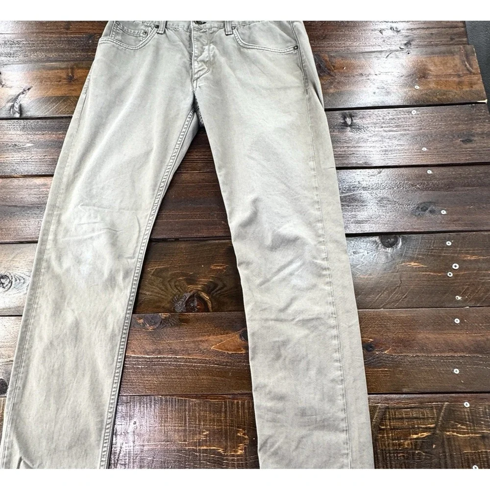 Rag & Bone Men's 33 Distressed Grey Standard Issue Button Fly Fit 2‎ Slim Tag 31